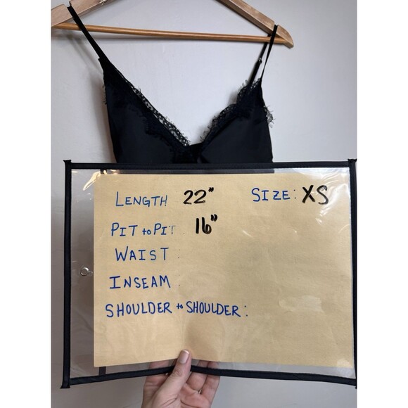 Fashion Nova Women's XS Black Living in Lace Silky Cami Top Romantic Whimsigoth - Picture 7 of 8